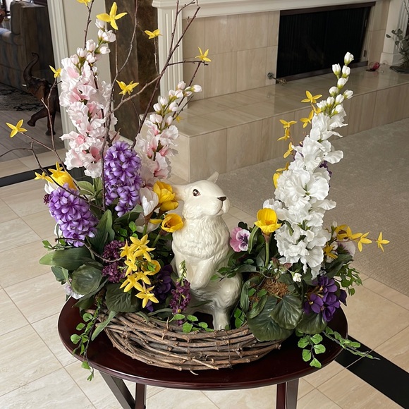 Exquisite, One-of-a-Kind, Easter/Spring, Multipurpose, Handmade Table Wreath - Picture 1 of 8